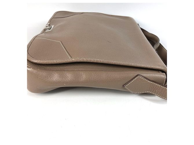 Borsa Messenger con Patta Victoria di Hermès Marrone - vista 7