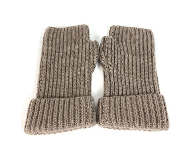 Grau Fingerlose Handschuhe von Hermès Braun - Ansicht 2