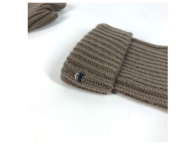 Grau Fingerlose Handschuhe von Hermès Braun - Ansicht 4