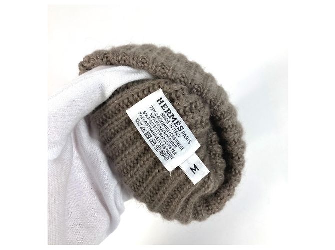 Grau Fingerlose Handschuhe von Hermès Braun - Ansicht 7