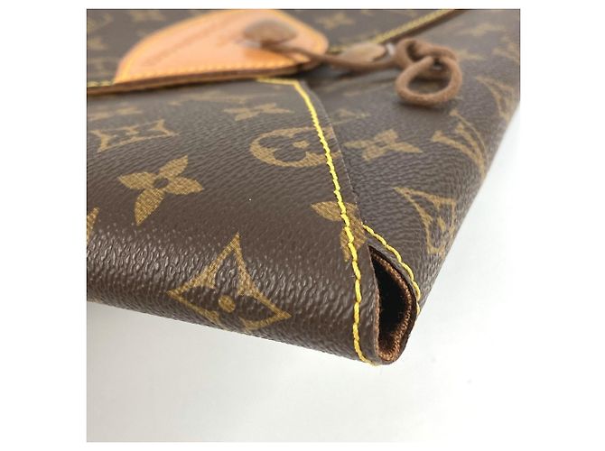 Klassische Monogram Clutch Tasche von Louis Vuitton Braun - Ansicht 10