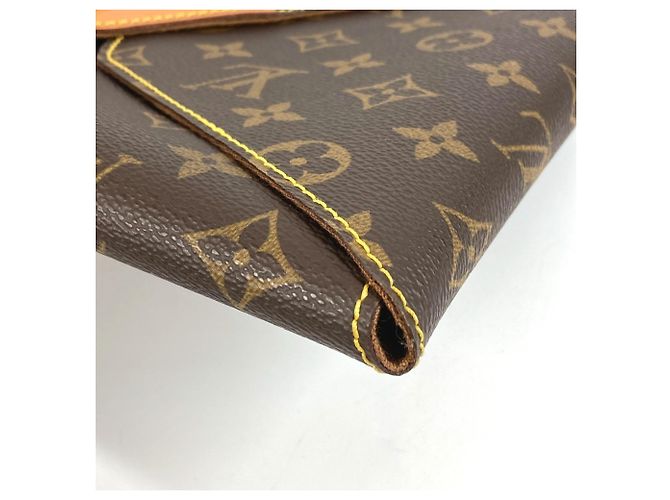 Klassische Monogram Clutch Tasche von Louis Vuitton Braun - Ansicht 11