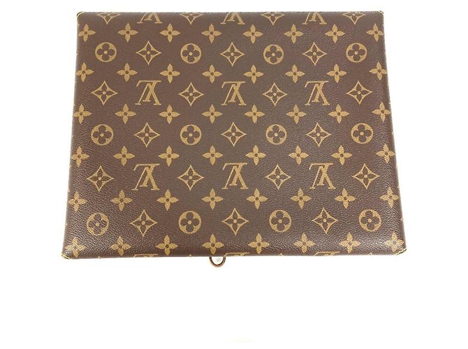 Klassische Monogram Clutch Tasche von Louis Vuitton Braun - Ansicht 2
