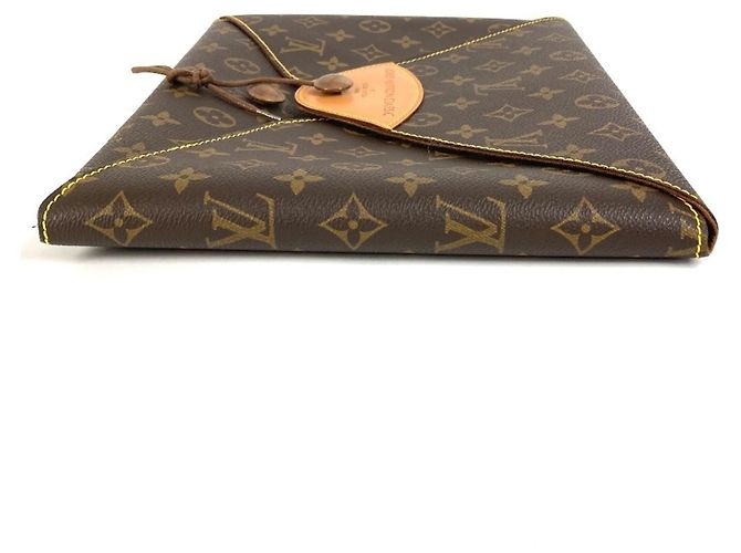 Klassische Monogram Clutch Tasche von Louis Vuitton Braun - Ansicht 3