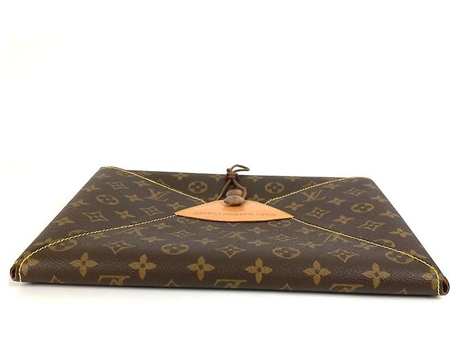 Klassische Monogram Clutch Tasche von Louis Vuitton Braun - Ansicht 4