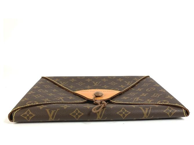 Klassische Monogram Clutch Tasche von Louis Vuitton Braun - Ansicht 6