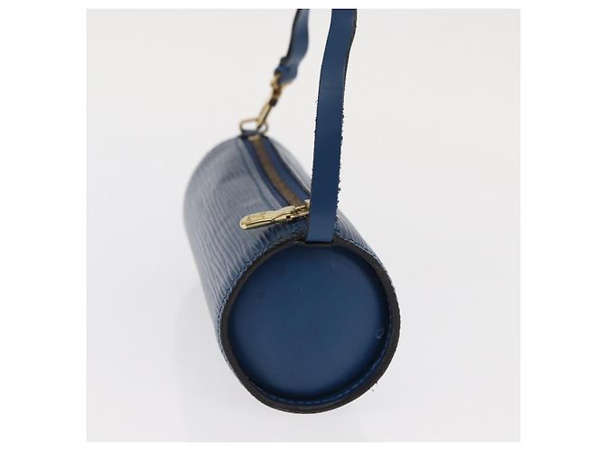 Pochette Soufflot in pelle Epi Louis Vuitton Blu - vista 4
