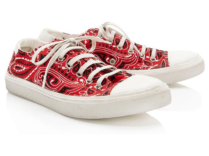 Saint Laurent Canvas Bedford Low Top Sneakers Rot - Ansicht 2