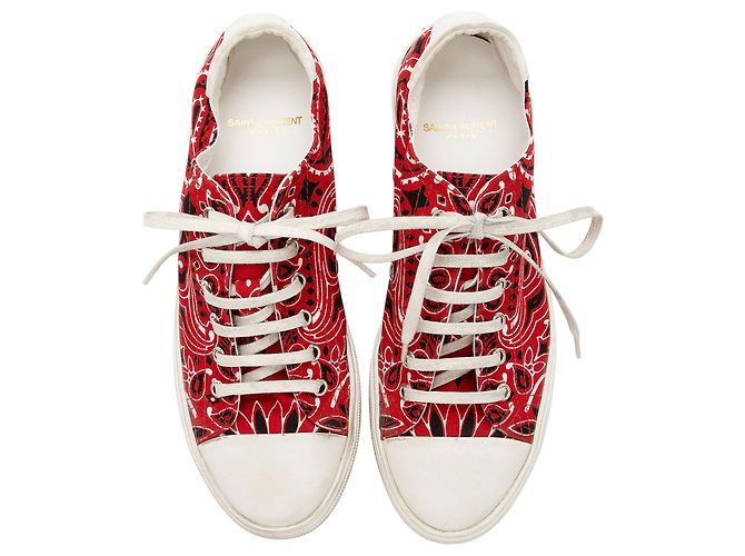 Saint Laurent Canvas Bedford Low Top Sneakers Rot - Ansicht 5