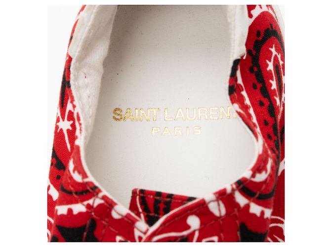 Saint Laurent Canvas Bedford Low Top Sneakers Rot - Ansicht 7