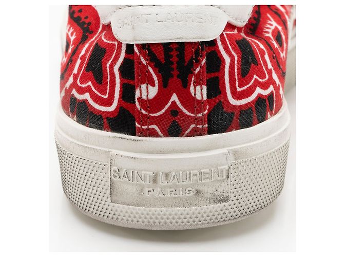 Saint Laurent Canvas Bedford Low Top Sneakers Rot - Ansicht 9