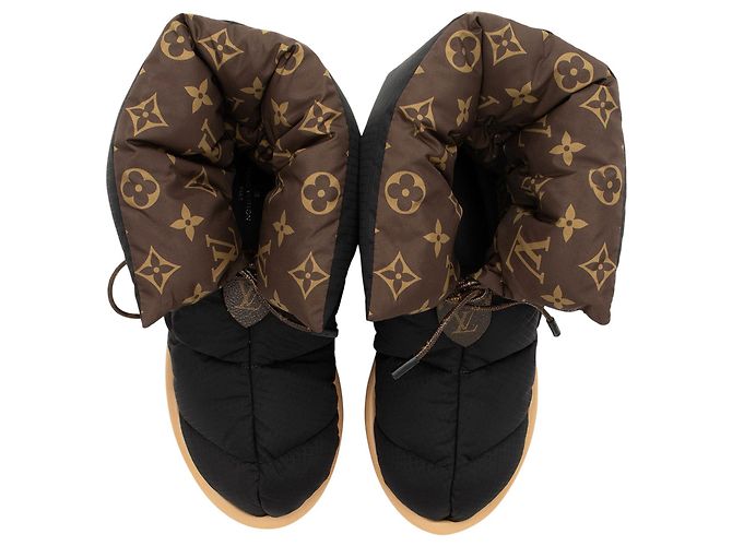 Botas de confort de nylon Monogram Louis Vuitton - Talla 7 / 37 Negro - vista 5