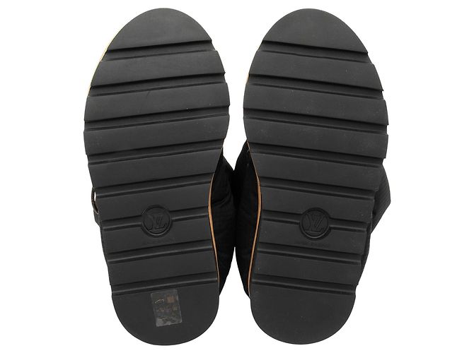 Botas de confort de nylon Monogram Louis Vuitton - Talla 7 / 37 Negro - vista 6