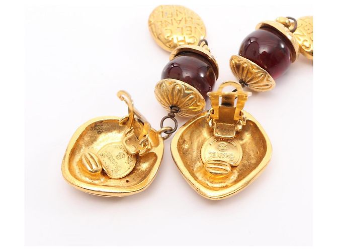 Orecchini Chanel Mademoiselle Oro/Rosso D'oro Metallico - vista 5