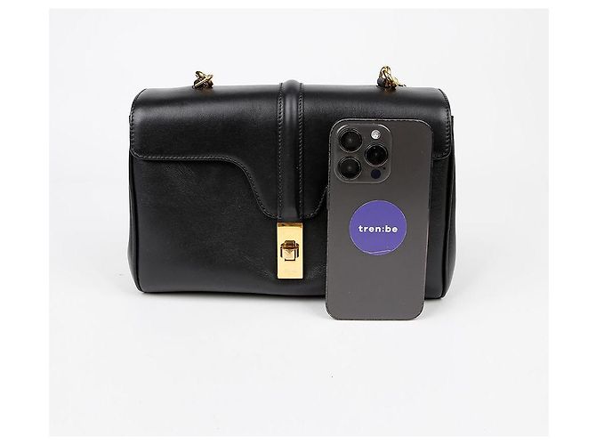 Céline Weiche Schultertasche Tin Schwarz - Ansicht 9