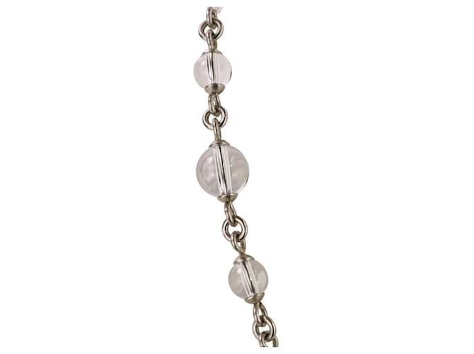 Collana di Perle Chanel Coco Mark Argento Metallico - vista 9