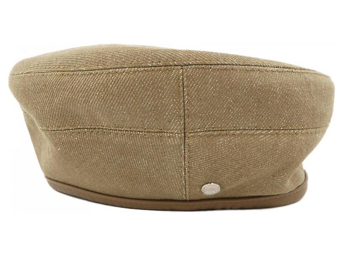 Cappellino in denim Clou de Selle di Hermès Marrone - vista 2