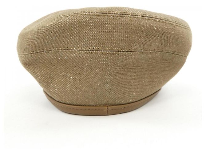 Cappellino in denim Clou de Selle di Hermès Marrone - vista 4