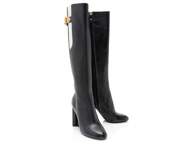 Botas altas de cuero Louis Vuitton Silhouette Negro - vista 2