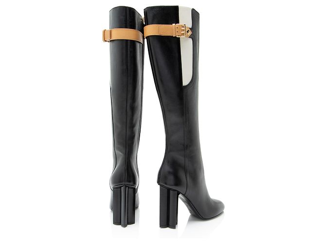 Botas altas de cuero Louis Vuitton Silhouette Negro - vista 3