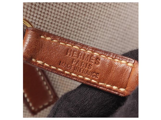 Hermès Borsa a Spalla in Tela e Pelle Hermes Trim 31 Marrone - vista 2
