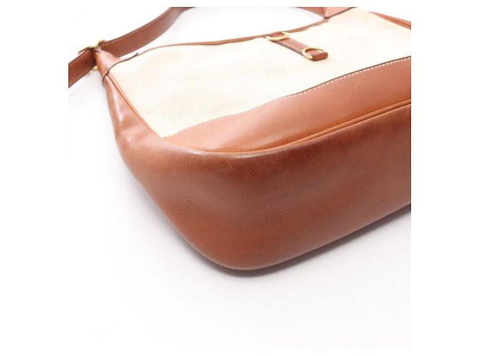Hermès Borsa a Spalla in Tela e Pelle Hermes Trim 31 Marrone - vista 5