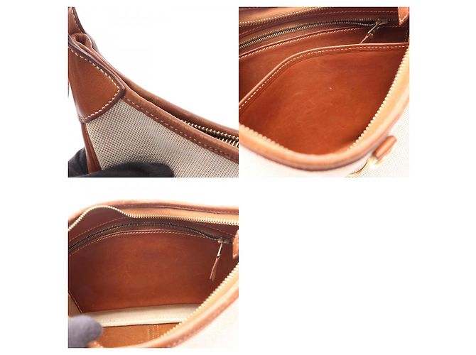 Hermès Borsa a Spalla in Tela e Pelle Hermes Trim 31 Marrone - vista 7
