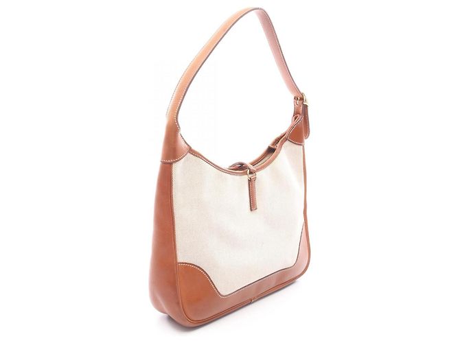 Hermès Borsa a Spalla in Tela e Pelle Hermes Trim 31 Marrone - vista 8