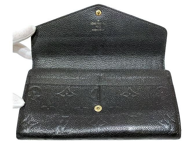 Portafoglio Lungo Sarah Monogram Empreinte di Louis Vuitton Nero - vista 3