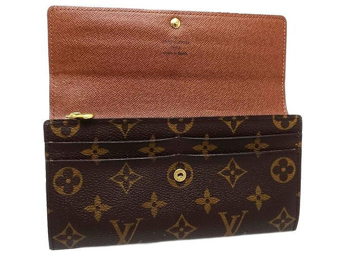 Portafoglio Lungo Monogramma Sarah di Louis Vuitton Marrone - vista 5