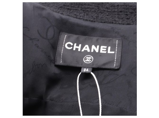 Timeless Chanel Zip Medaillon Jacke aus schwarzer Wolle - Ansicht 5