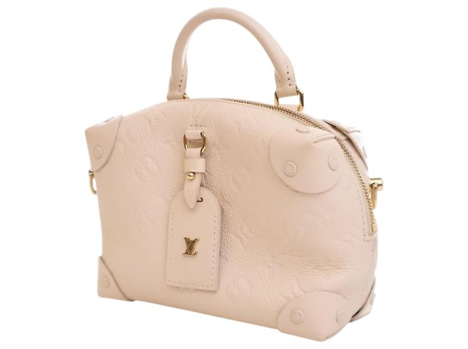 Louis Vuitton Monogram Empreinte Petite Malle Souple Bianco - vista 3