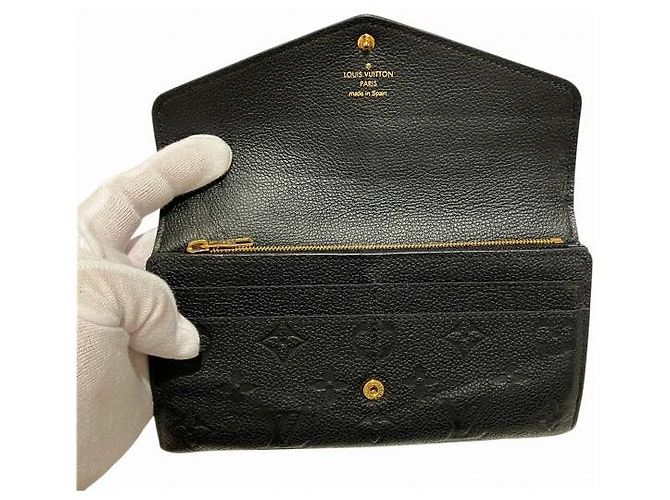 Portafoglio Lungo Sarah Monogram Empreinte di Louis Vuitton Nero - vista 3