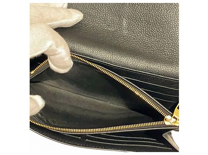 Portafoglio Lungo Sarah Monogram Empreinte di Louis Vuitton Nero - vista 5