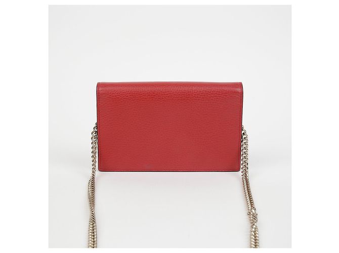 Gucci Bolsa de ombro cruzada Mini Woc entrelaçada Vermelho - vista 4
