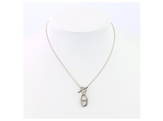 Collana in argento 925 Amuleto Chaîne d'Ancre Hermès Metallico - vista 4