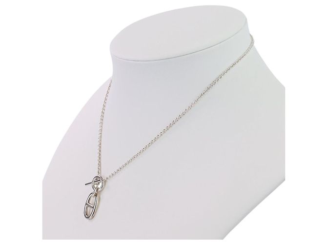 Collana in argento 925 Amuleto Chaîne d'Ancre Hermès Metallico - vista 5
