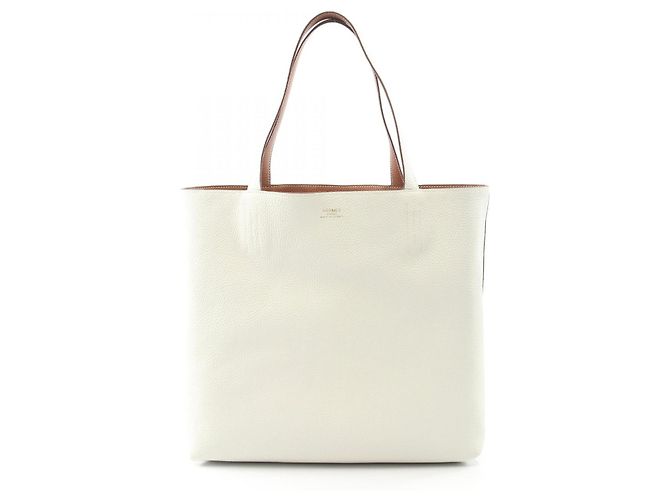 Hermès Double Sens 45 Leder Tote Bag Braun - Ansicht 5