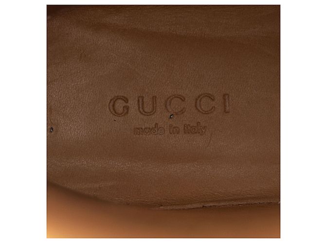 Botas altas de cuero de ante con tacón de bambú Gucci Negro - vista 7