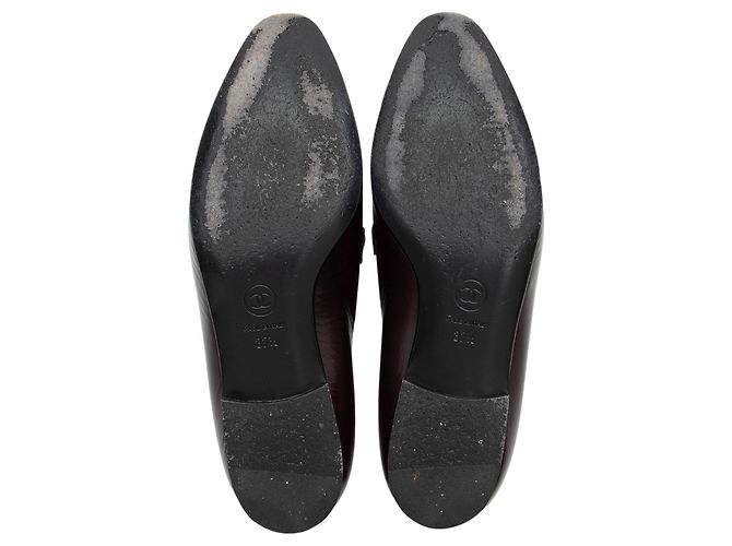Gabrielle Mocassini a punta cap in pelle di capra screpolata con charm CC di Chanel Nero - vista 6