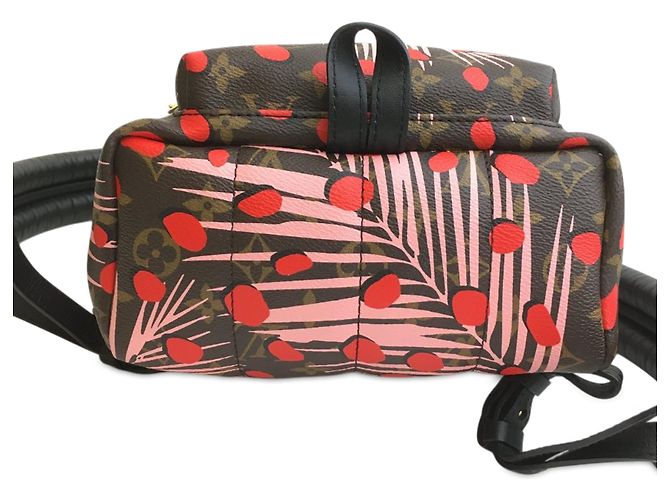 Zaino Palm Springs PM Monogram Jungle Dots di Louis Vuitton Marrone - vista 3