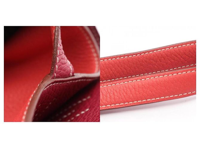 Hermès Double Sens 45 Leder Tote Bag Pink - Ansicht 5
