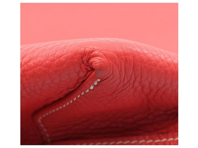 Hermès Double Sens 45 Leder Tote Bag Pink - Ansicht 6