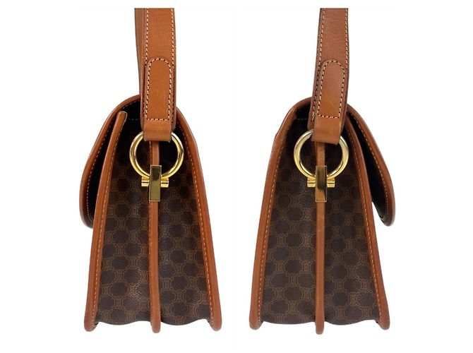 Céline Celine Vintage Macadam Braune Schultertasche - Ansicht 8