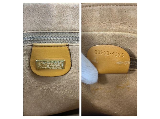 Gucci Vintage Micro GG Schultertasche Beige Braun - vista 4