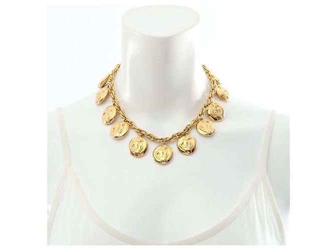 Collana Chanel Mademoiselle Placcata Oro D'oro Metallico - vista 5