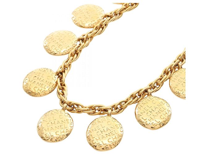 Collana Chanel Mademoiselle Placcata Oro D'oro Metallico - vista 6