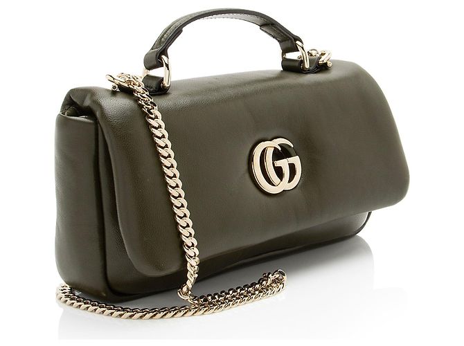 Gucci Piccola Borsa a Mano GG Milano in Pelle Puff Verde - vista 2