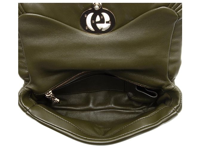 Gucci Piccola Borsa a Mano GG Milano in Pelle Puff Verde - vista 7