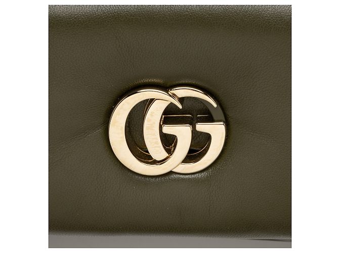 Gucci Piccola Borsa a Mano GG Milano in Pelle Puff Verde - vista 9